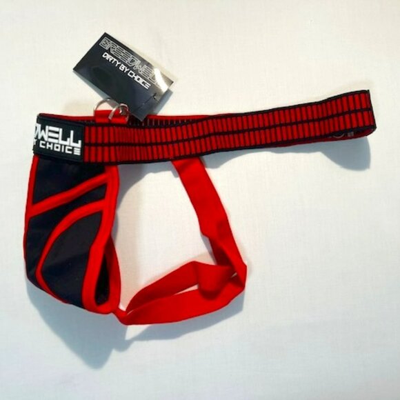 Breedwell Size XL Hybred Athletic Supporter/Jockstrap - Red/Black - Picture 7 of 7